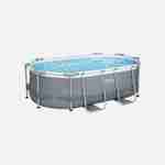 Kit completo piscina BESTWAY - Grigio Spinelle - piscina ovale tubolare 3x2 m, incl. pompa filtro e kit di riparazione  Photo2