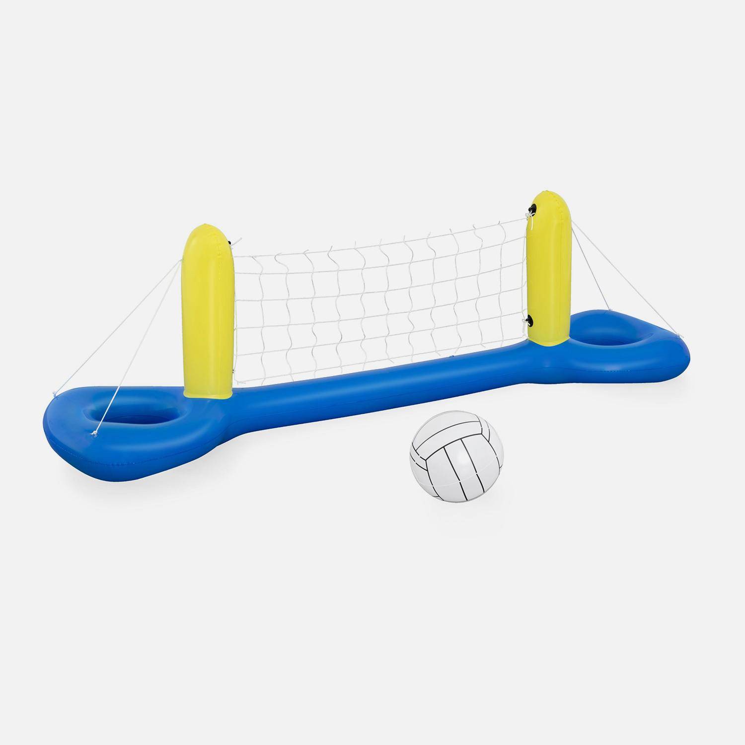 Drijvend volleybalnet met bal 244x64x76cm
