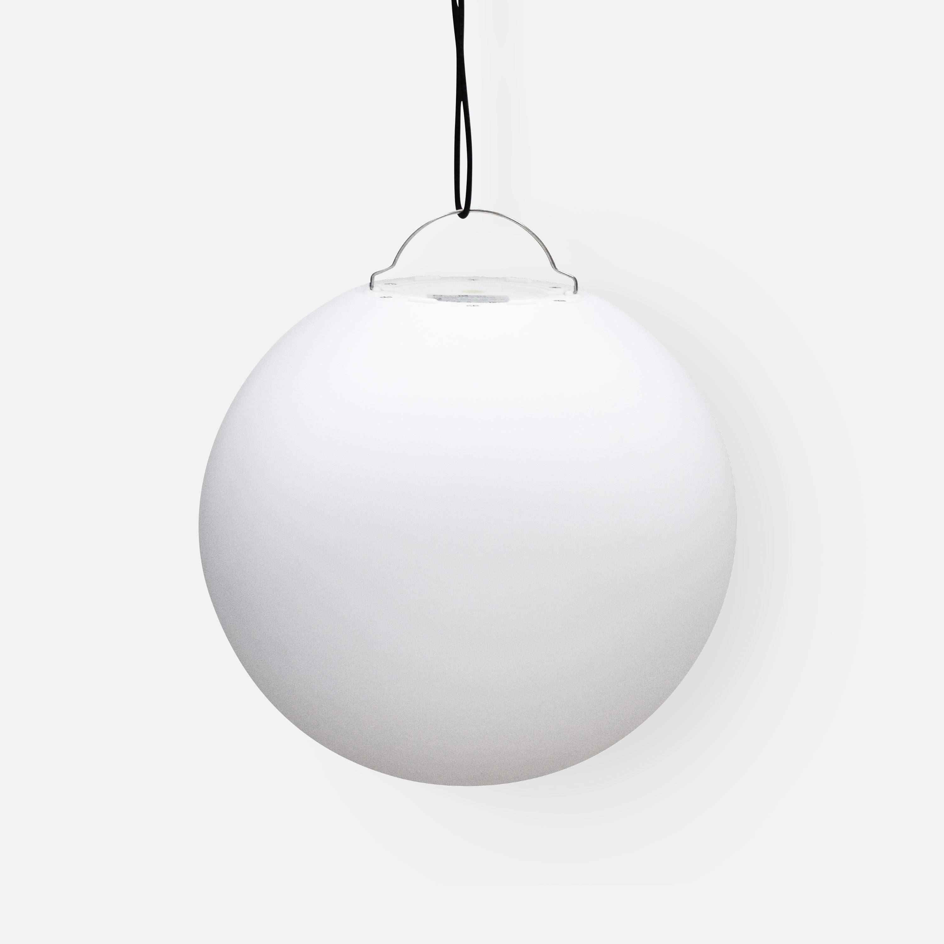 Boule LED 30cm – Sphère décorative lumineuse, Ø30cm, blanc chaud, commande à distance,sweeek,Photo4