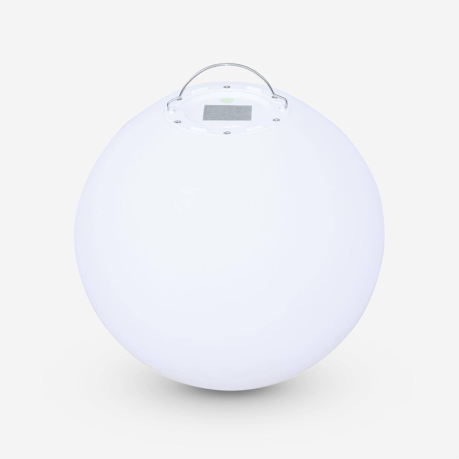 Lampada a sfera LED luce bianca con batteria ricaricabile, Sfera LED, 30x30x28 cm Photo4