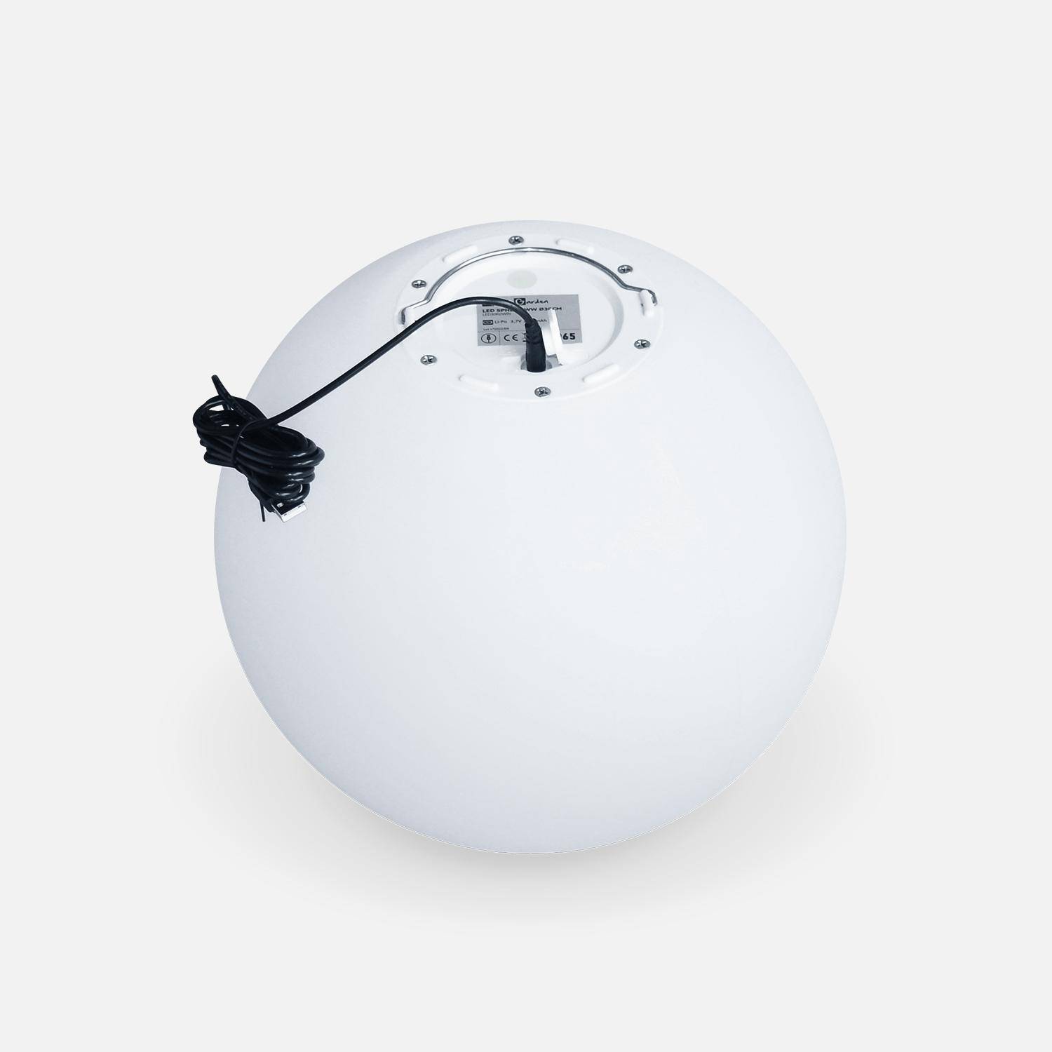 Bola LED 30cm - Esfera de luz decorativa, Ø30cm, branco cálido, controlo remoto,sweeek,Photo4