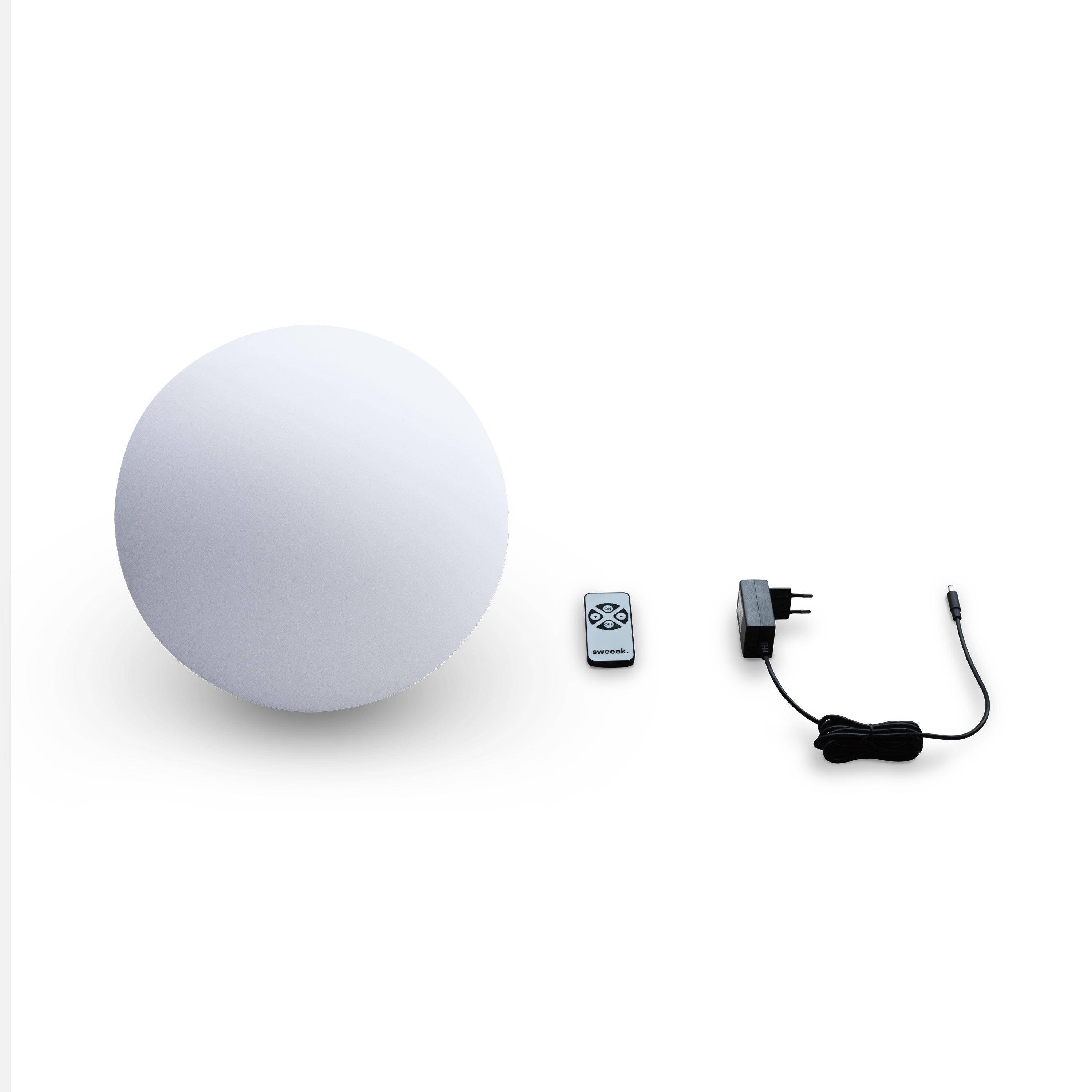 Boule LED 30cm – Sphère décorative lumineuse, Ø30cm, blanc chaud, commande à distance,sweeek,Photo5