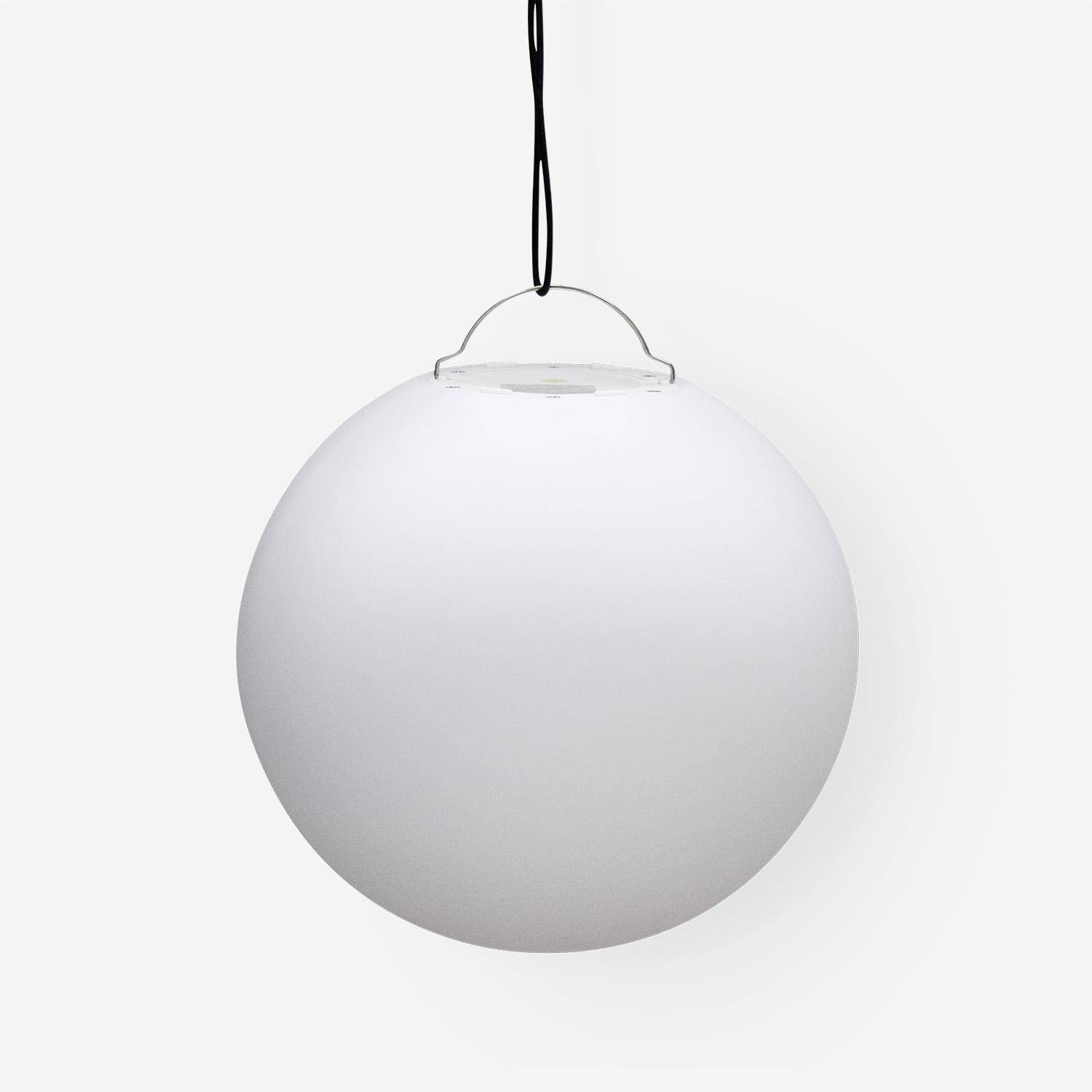 Lampada a sfera LED luce bianca con batteria ricaricabile, Sfera LED, 30x30x28 cm Photo5