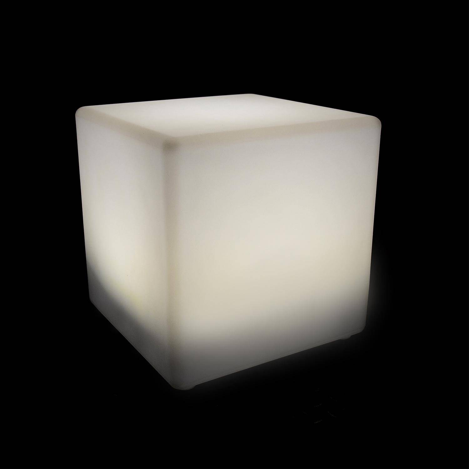 Cubo de luz LED com bateria, interior/exterior, Cube LED, Branco, 40x40x41 cm Photo7