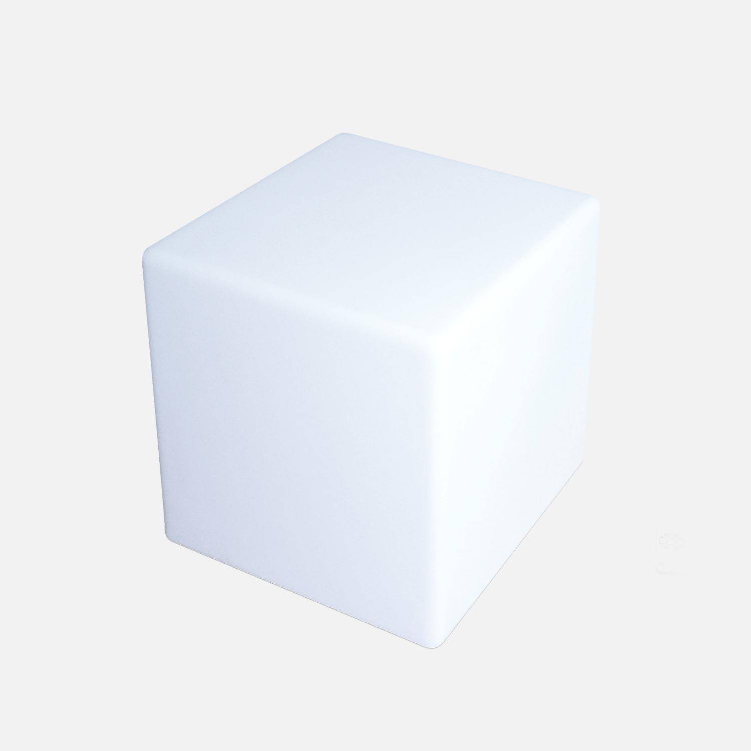 Cubo de luz LED com bateria, interior/exterior, Cube LED, Branco, 40x40x41 cm Photo2