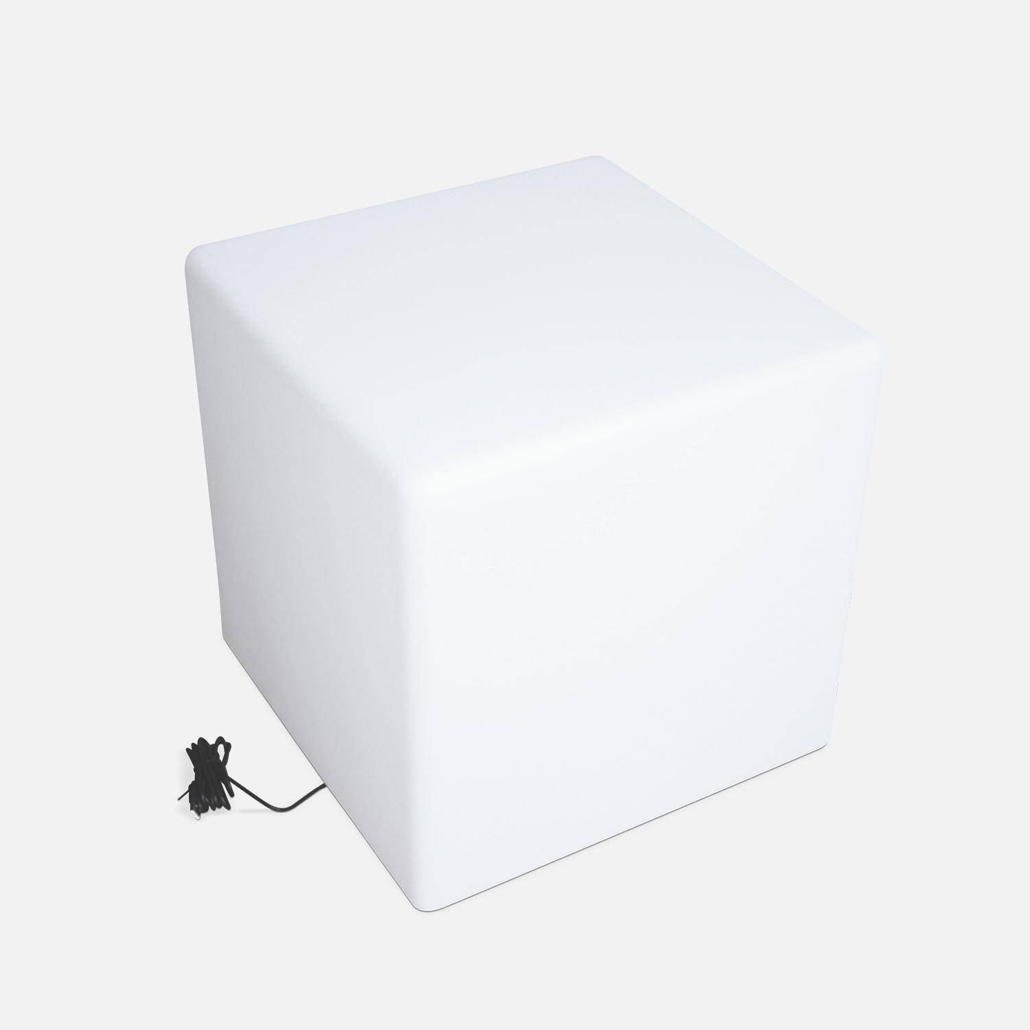Cubo de luz LED com bateria, interior/exterior, Cube LED, Branco, 40x40x41 cm,sweeek,Photo5