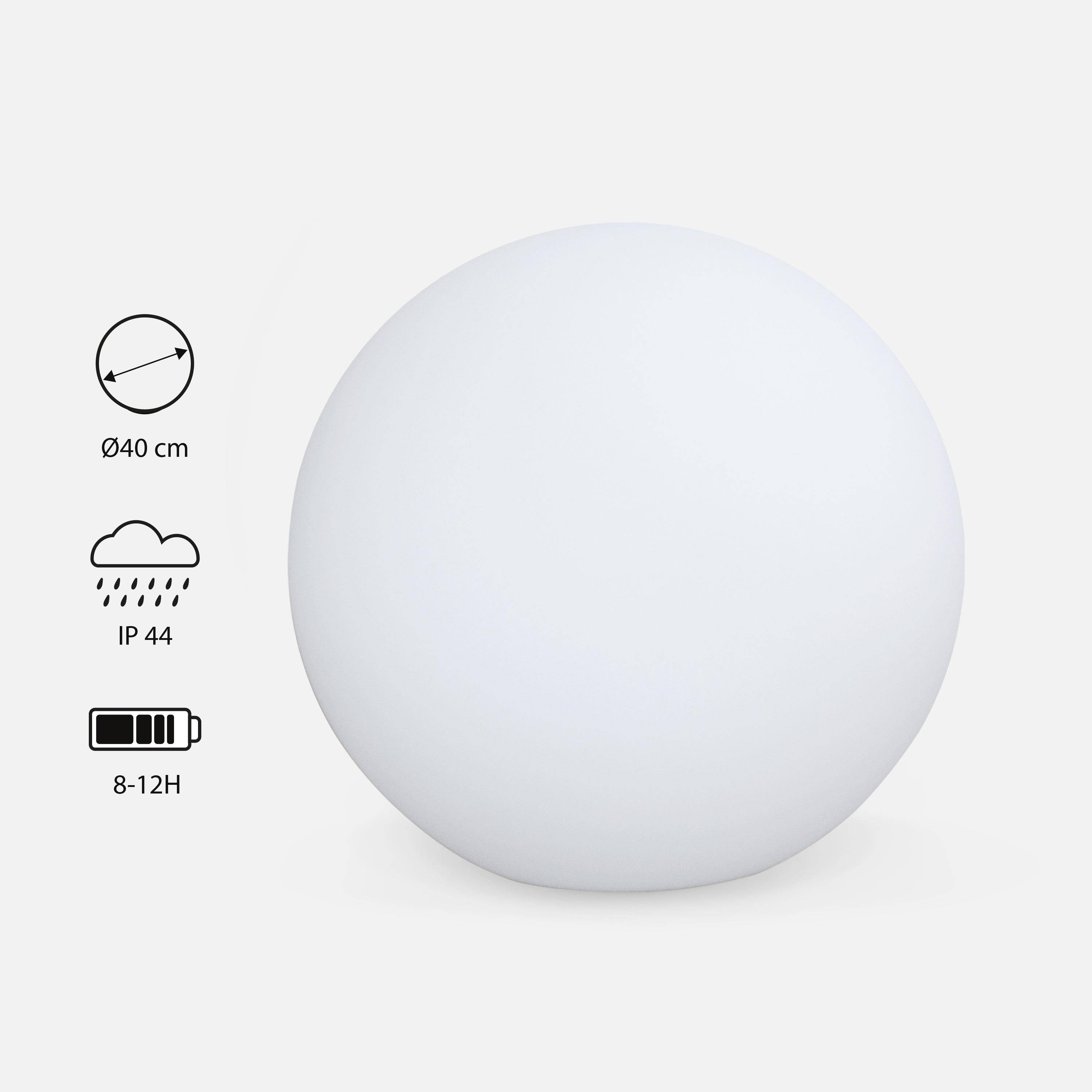 LED-Kugel 40cm - Dekorative Leuchtkugel, Ø40cm, warmweiß, mit Fernbedienung Photo2