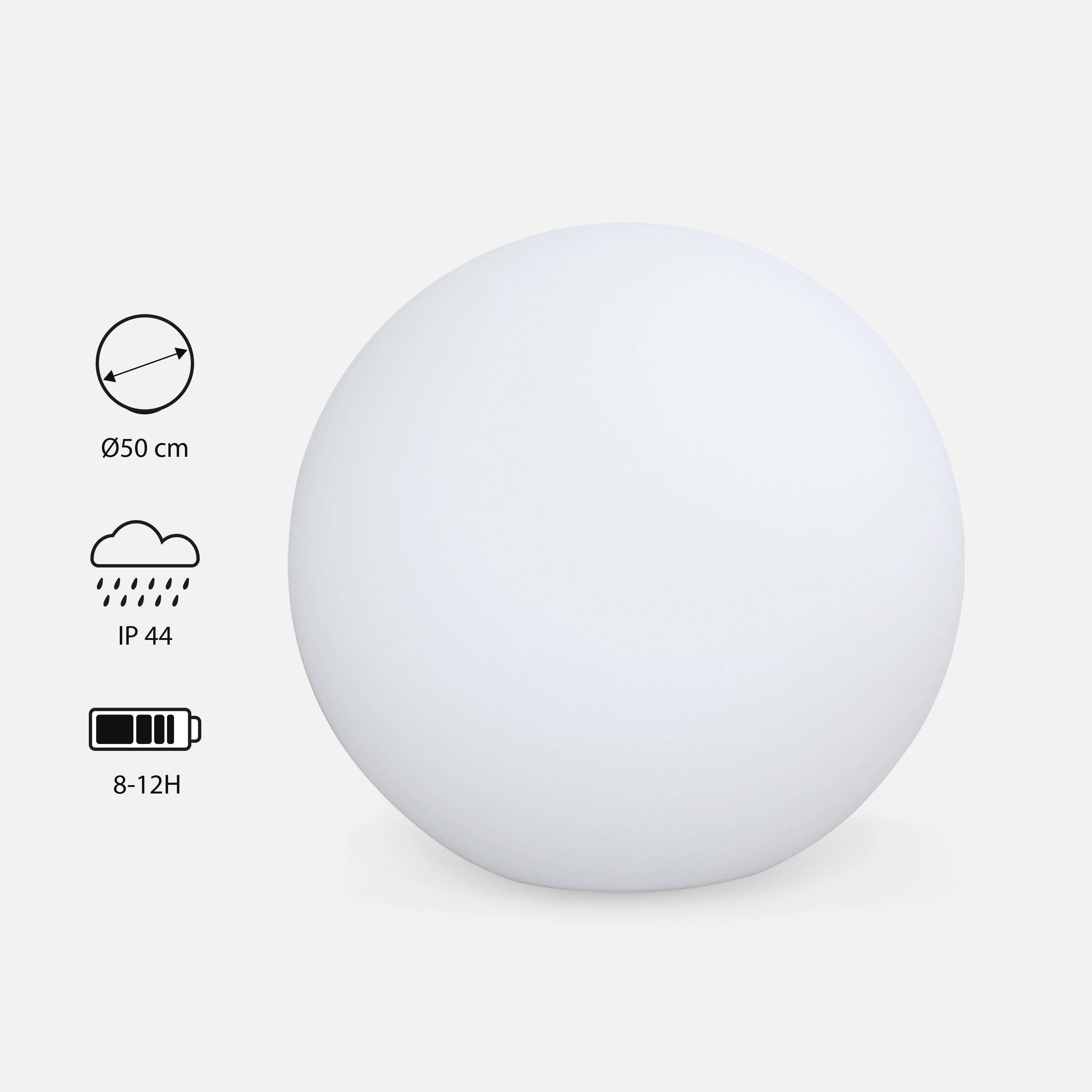 LED-Kugel 50cm - Dekorative Leuchtkugel, Ø50cm, warmweiß, mit Fernbedienung Photo2