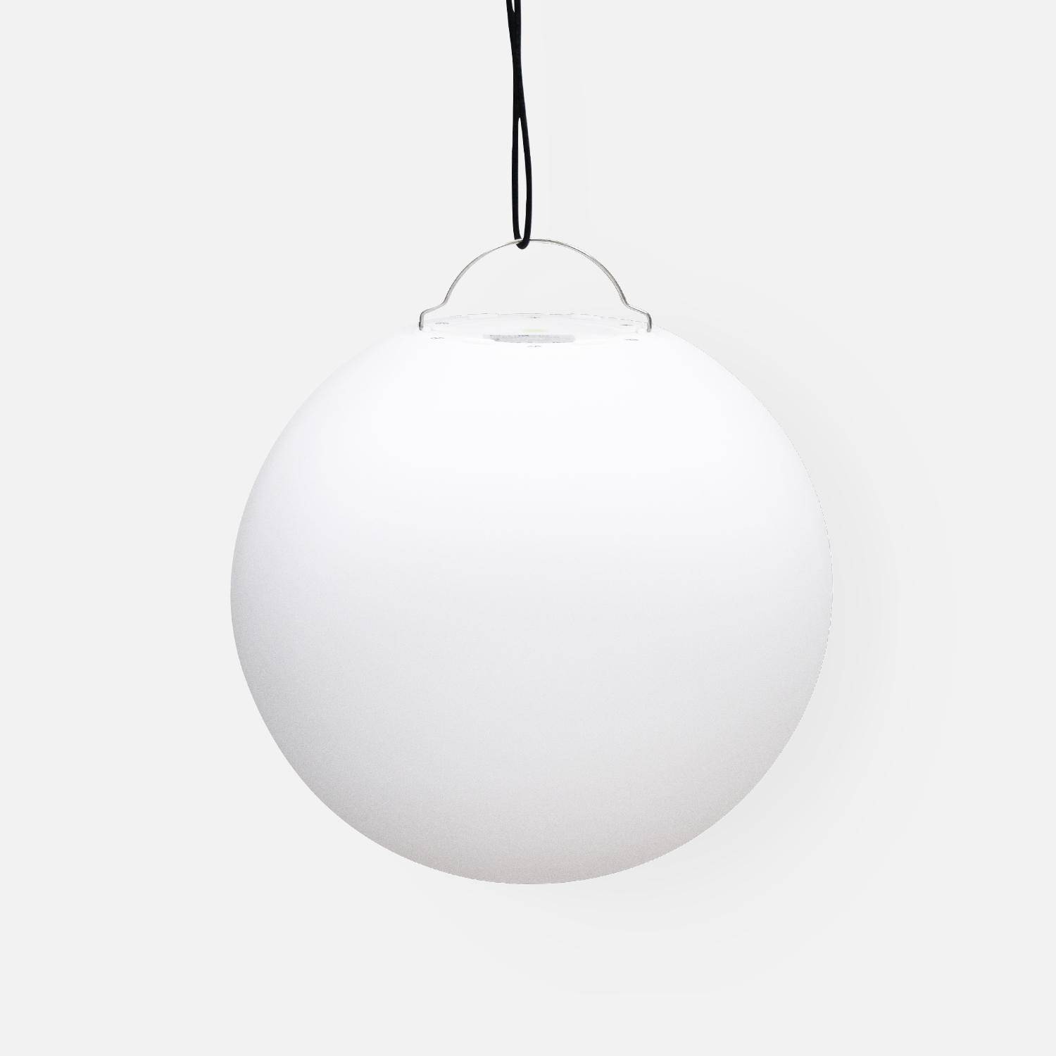 Bola luminosa LED con pilas para interior/exterior, Esfera LED, 30x30x28 cm,sweeek,Photo6
