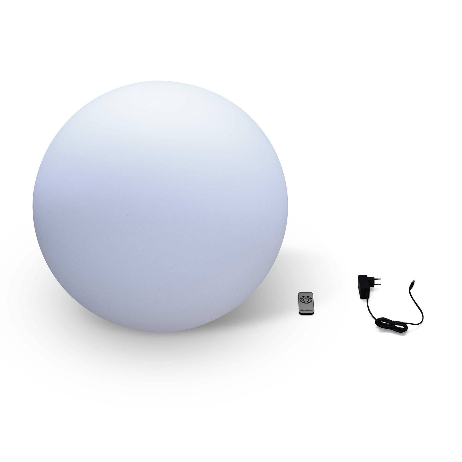 Bola LED 60cm - Esfera de luz decorativa, Ø60cm, branco cálido, controlo remoto Photo3