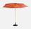 Round wooden parasol Ø300cm with straight pole, Terracotta | sweeek
