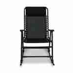 Schaukelstuhl – JACKY – Sessel mit modernem Design, Schwingstuhl, klappbar, Schwarz Photo2