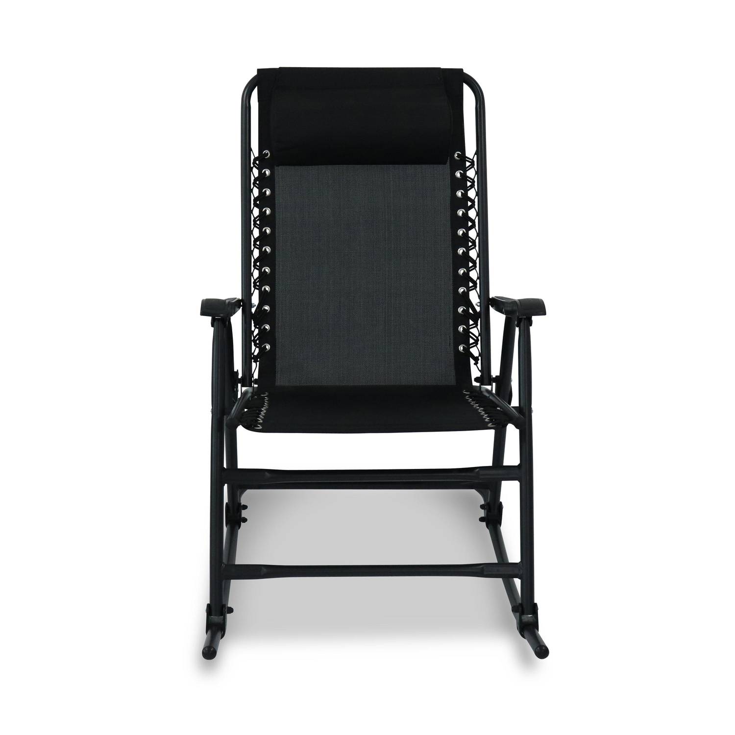 Schaukelstuhl – JACKY – Sessel mit modernem Design, Schwingstuhl, klappbar, Schwarz Photo2