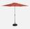 Parasol droit Touquet rond ⌀300cm Terracotta, mât central aluminium orientable et manivelle d'ouverture | sweeek