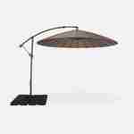 Cantilever parasol Ø300cm  - Anthracite frame, fibreglass ribs, anti-reverse crank - Shanghai - Beige-brown Photo1