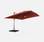 Parasol rectangular 3 x 4 m - Luce Terracotta - Inclinable, plegable y giratorio 360° con cargador solar | sweeek