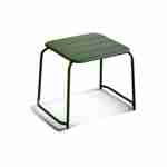Suzana - set de jardin relax en métal 2 personnes vert de gris foncé 2 fauteuils 1 table d'appoint Photo7