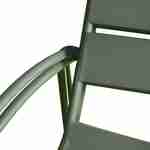 Suzana - set de jardin relax en métal 2 personnes vert de gris foncé 2 fauteuils 1 table d'appoint Photo8