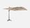 Parasol déporté rectangulaire 3 x 4 m – Antibes – beige – parasol déporté, inclinable, rabattable et rotatif à 360°