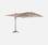 Ombrellone rettangolare decentrato 3 x 4 m - Antibes - beige - ombrellone decentrato, inclinabile, pieghevole e ruotabile a 360 | sweeek