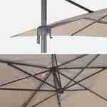 Parasol déporté rectangulaire 3 x 4 m – Antibes – beige – parasol déporté, inclinable, rabattable et rotatif à 360° Photo5