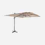 Parasol déporté rectangulaire 3 x 4 m – Antibes – beige – parasol déporté, inclinable, rabattable et rotatif à 360° Photo1
