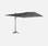 Parasol déporté rectangulaire 3x4m – Antibes – gris – parasol déporté, inclinable, rabattable et rotatif à 360° | sweeek