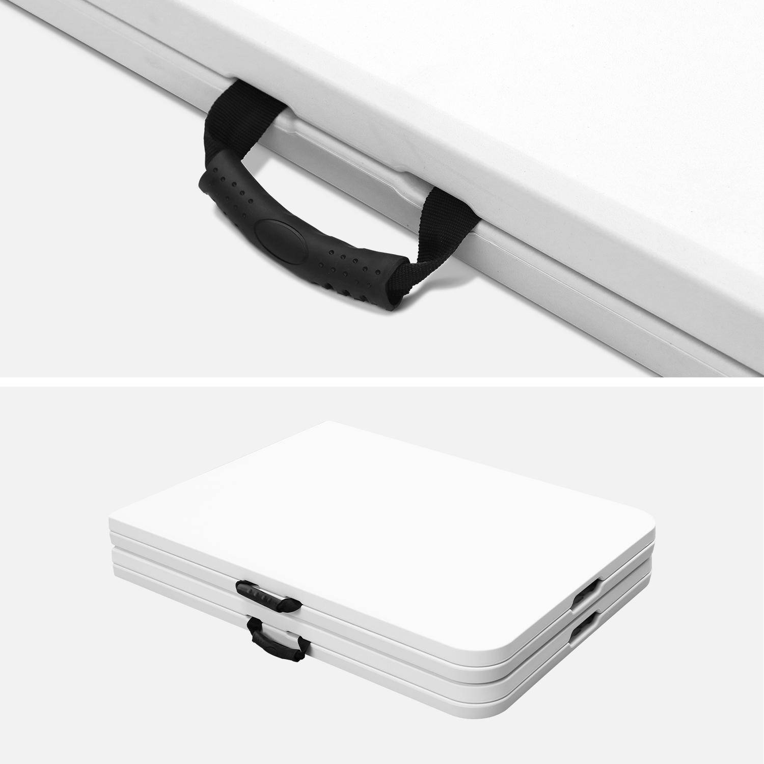 Set di 2 tavoli da ricevimento pieghevoli in plastica, Fiesta x2, Bianco, 180x69.5x73.5 cm,sweeek,Photo8