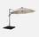 Ombrellone led tondo decentrato Ø300 cm - Dinard - Beige - ombrellone decentrato, basculante, pieghevole | sweeek