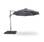 Ombrellone led tondo decentrato Ø300 cm - Dinard - Grigio - ombrellone decentrato, basculante, ribaltabile