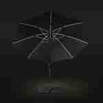 Runder Ampelschirm Sonnenschirm Ø300 cm - Dinard - Grau - kippbar, faltbar und 360° drehbar, Streben aus Glasfaser Photo2