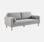 Divano a 3 posti in tessuto grigio chiaro - divano dritto con gambe in legno  | sweeek