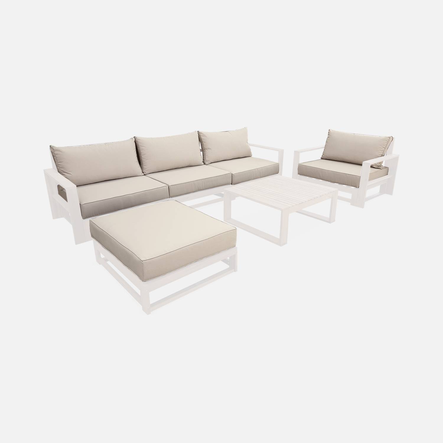 Hiseng Housses de Coussin d'extérieur Extensible Doux Couleur Unie Lot de 8/12/14 Housses Coussin de Siège Canapé de Remplacement pour Salon de Jardin, Meubles de Terrasse (Bordeaux,8 pièces
