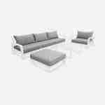 Cushion cover set for Mendoza sofa set - grey polyester, complete set Photo1