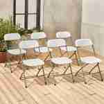  Chaises de réception pliantes – Fiesta – 6 chaises d'appoint en plastique et métal Photo1