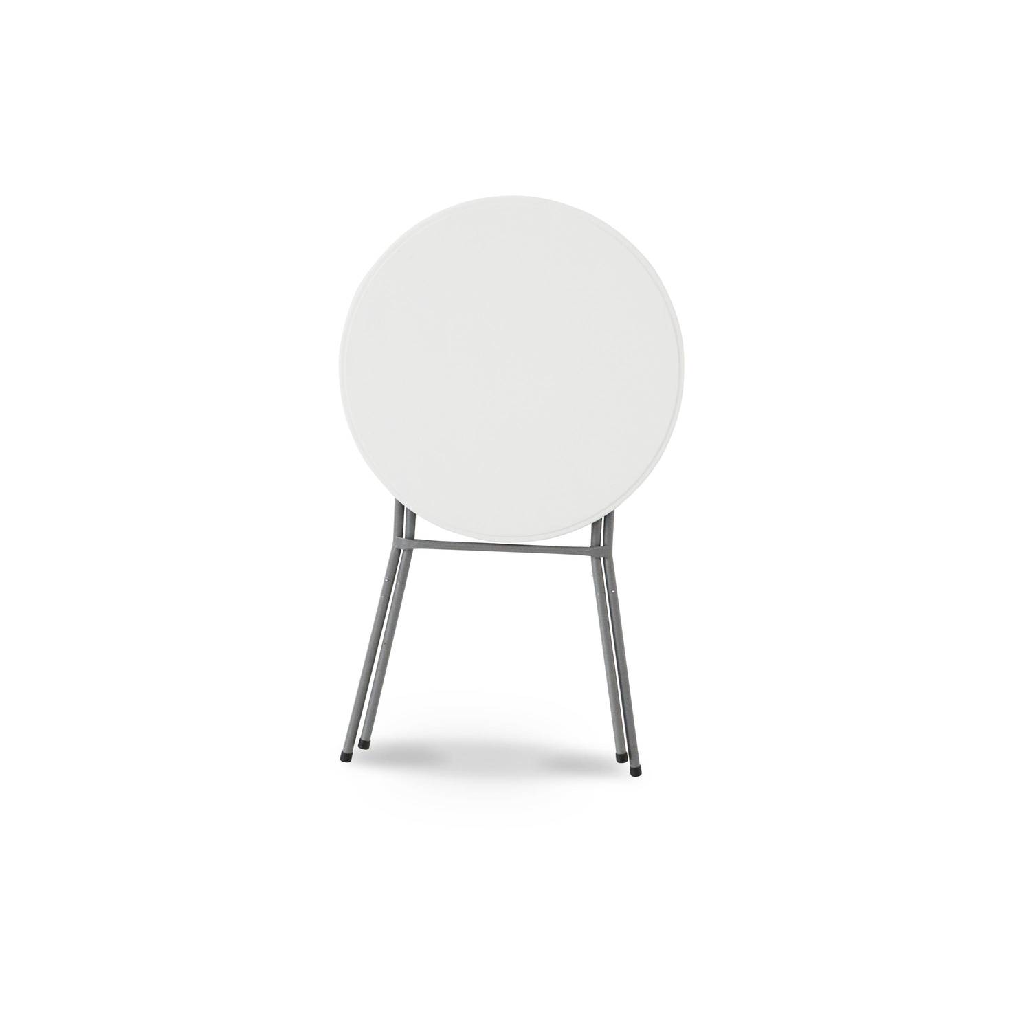 Statafel – GALA – Hoge tafel, opvouwbaar,  Ø80cm x 110cm + polyester statafelhoes, wit  Photo4