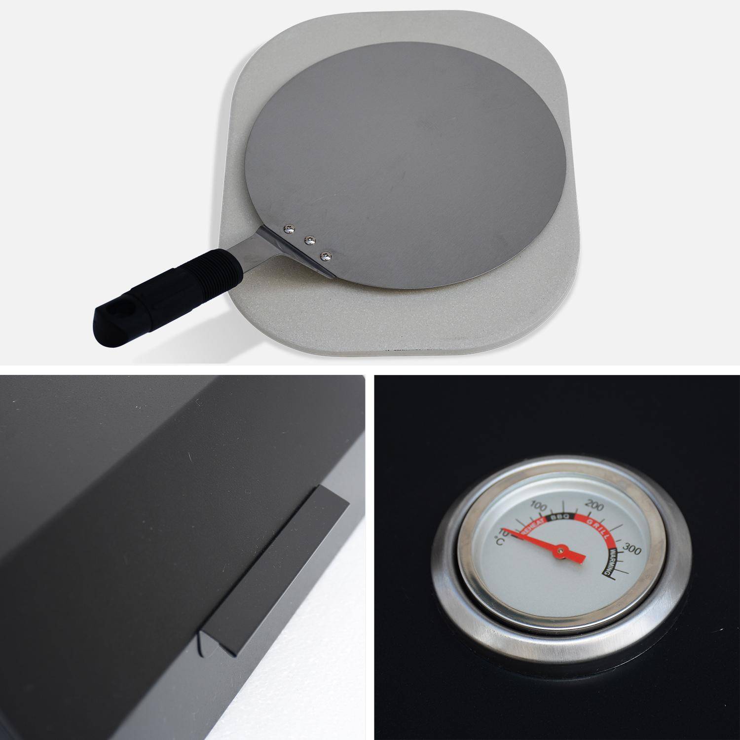 Horno rectangular portátil para pizza para barbacoa gas o carbón, fácil de usar  Photo6