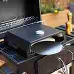 Forno portátil de pizza rectangular para churrasco a gás ou a carvão, fácil de usar  Photo5