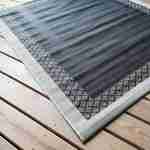 Teppich Outdoor/indoor 150 x 200 cm, Dichte 1,15 kg/m2, Doppelschachbrettmuster Schwarz & Grau Photo3