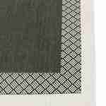Buiten/binnen tapijt 160x230 cm, dubbel dambord patroon, zwart/grijs  Photo3