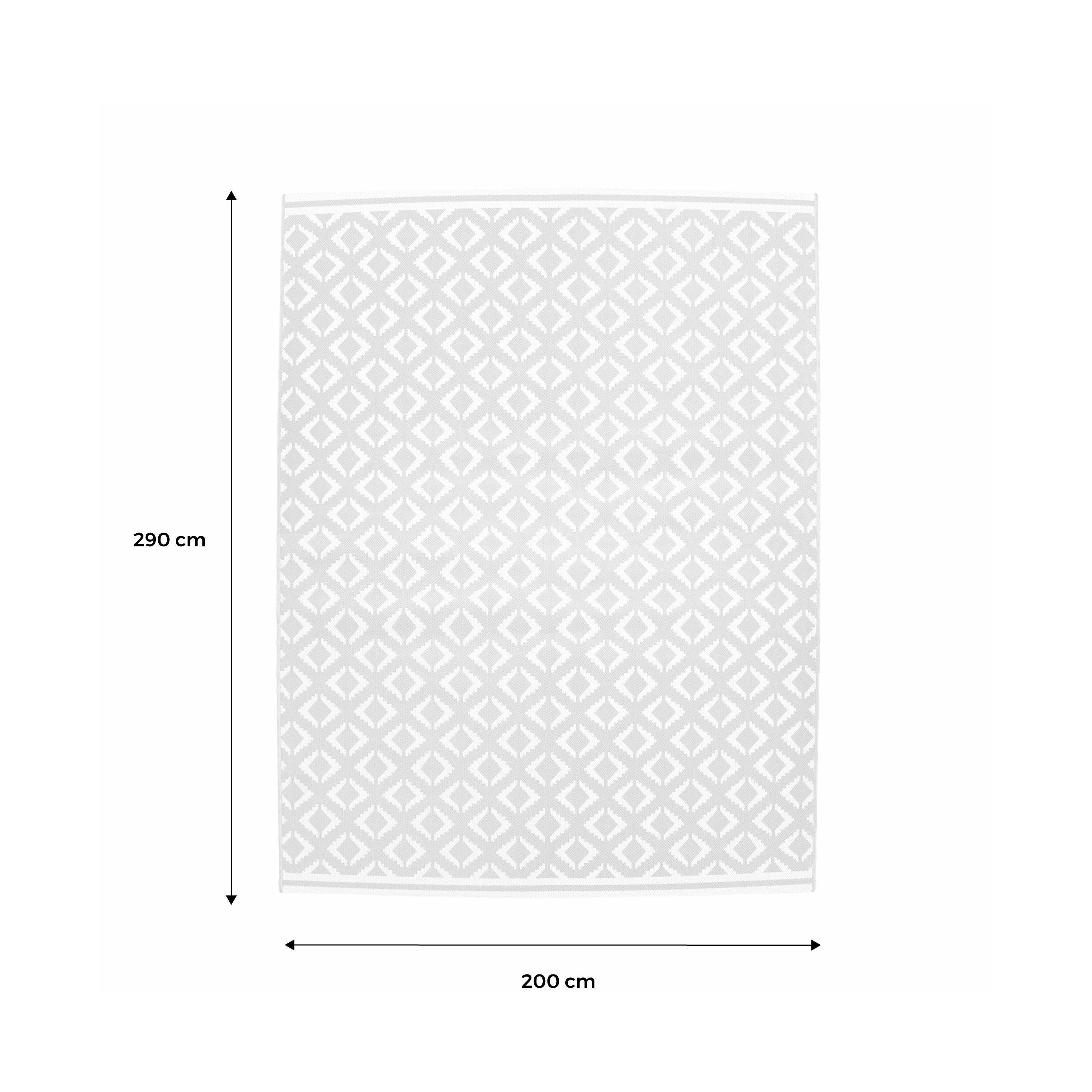 Outsunny - Tapis extérieur style graphique - tapis réversible 2 motifs - dim. 2,74L x 1,82l m, ép. 3 mm - pp haute densité 310 g/m² noir blanc à partir de 30,62 € (avril 2026