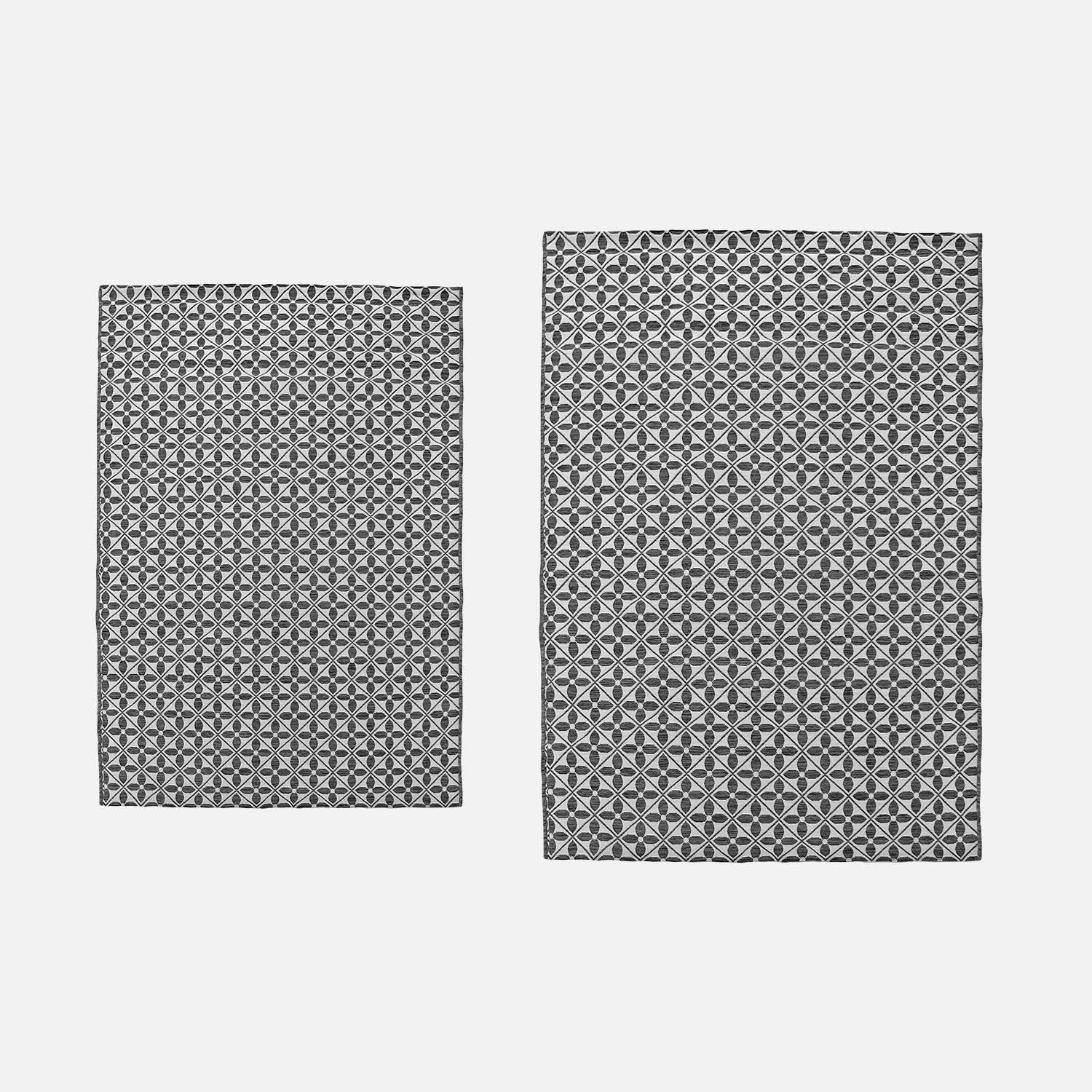 Alcatifa para exterior/interior 290 x 200 cm, densidade 1,15 kg/m2, padrão de ladrilhos de cimento, com tratamento UV, todas as estações Photo3