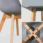 Table à manger rectangulaire bois 120cm gris - Hedvig - 4 chaises, 4 places, scandinave, pieds bois  Photo5