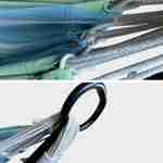 Toile de hamac 1 personne , 110x220cm, avec cordes d'accroche et mousquetons, structure pour hamac Photo2