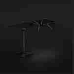 Parasol déporté haut de gamme LED carré 3x4m – PYLA LED noir – toile Sunbrella ® fabriquée en France, structure en aluminium anodisé, rotatif, éclairage led, housse de protection Photo4