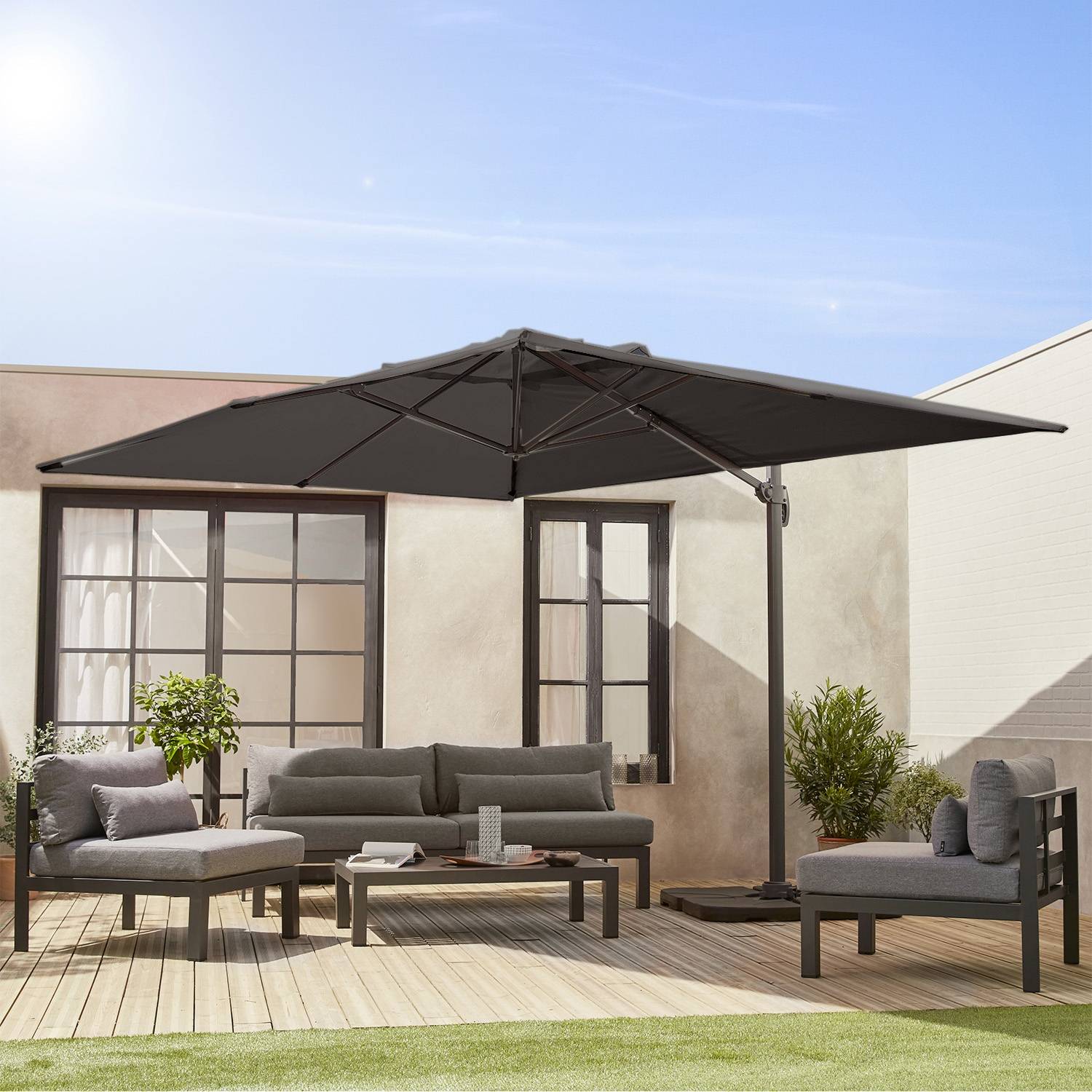 Trade Shop - Ombrellone Da Giardino Arredo Esterno Balcone Terrazzo Pa 3x3 Mt Bianco 223233 Edb291e5 6a41 4844 A8ad 42cfdf64a905