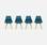 Eetkamerstoel Nils - kuipstoel - set van 4 - Donker turquoise Eetkamerstoel Nils - kuipstoel - set van 4 - Donker turquoise