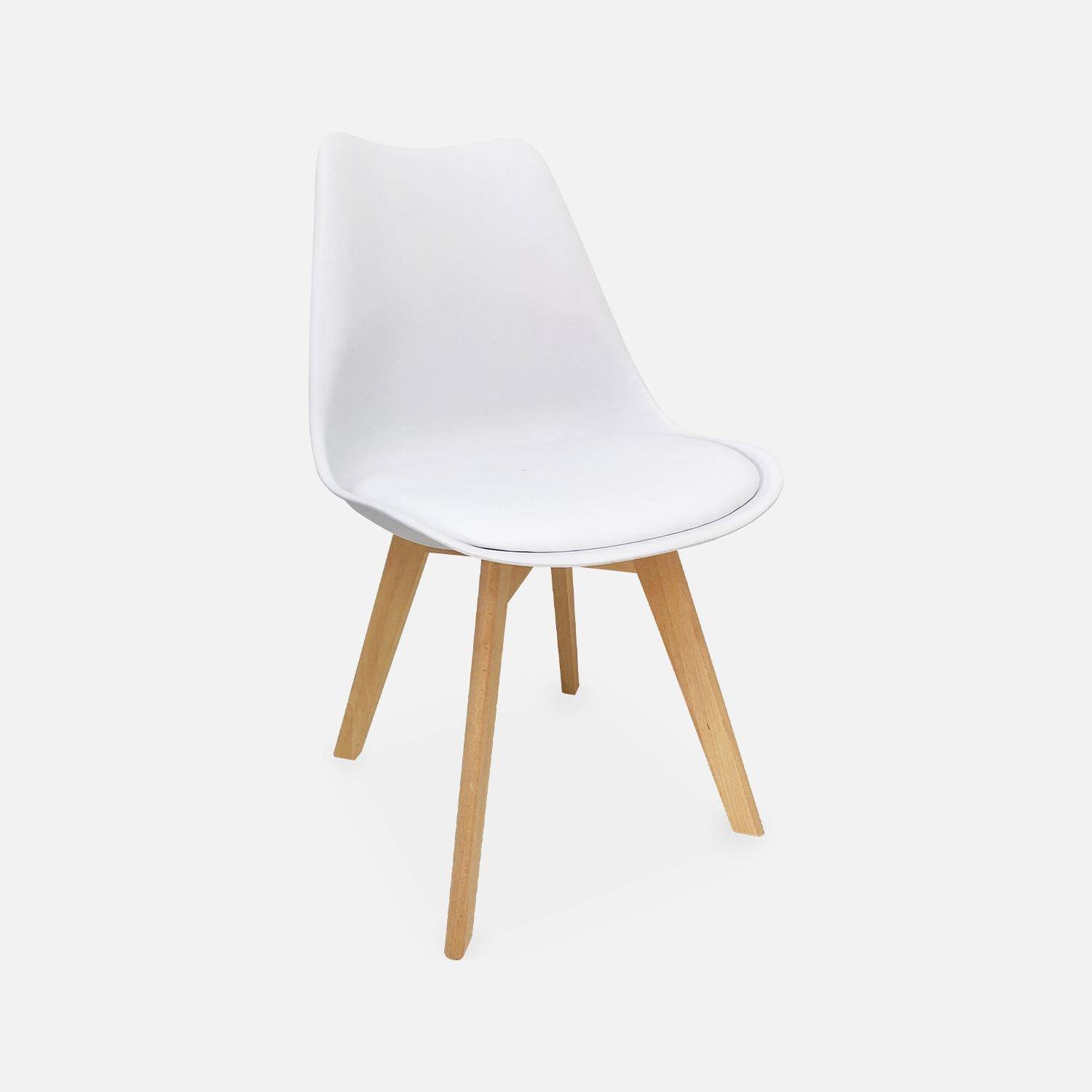 Set van 4 eetkamerstoelen, beukenhouten poten, Scandinavisch design,sweeek,Photo4