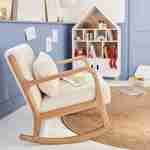 Libreria scaffale casa per bambini - Tobias - Legno massello in pino naturale bianco - 3 livelli, 8 scomparti, 2 ante Photo2