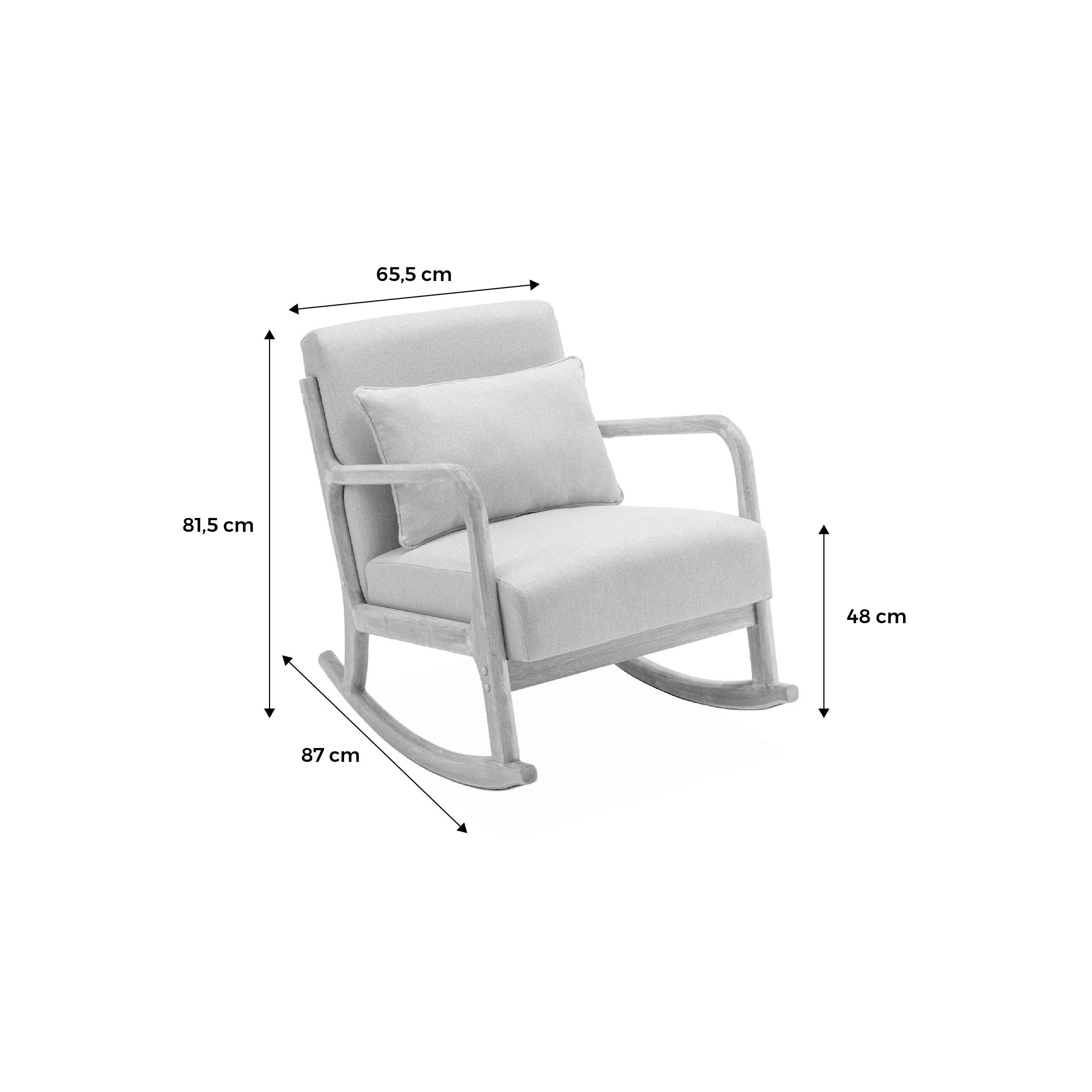 Fauteuil JAMSA Bouclé Gebroken wit